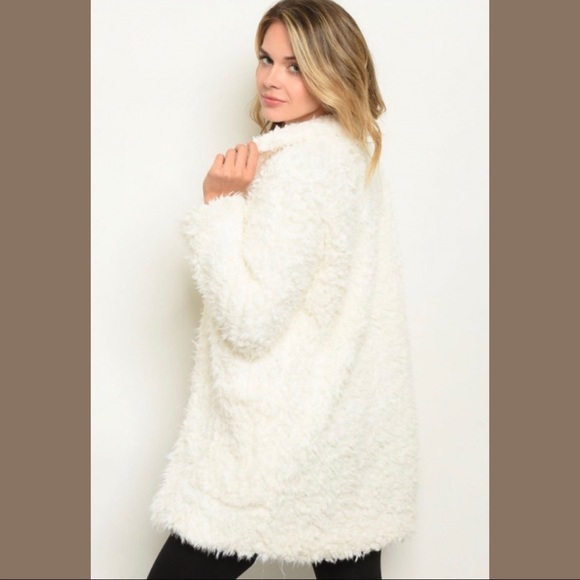 A Girl Thing Jackets & Coats Darcy Winter White Sherpa Lined Jacket